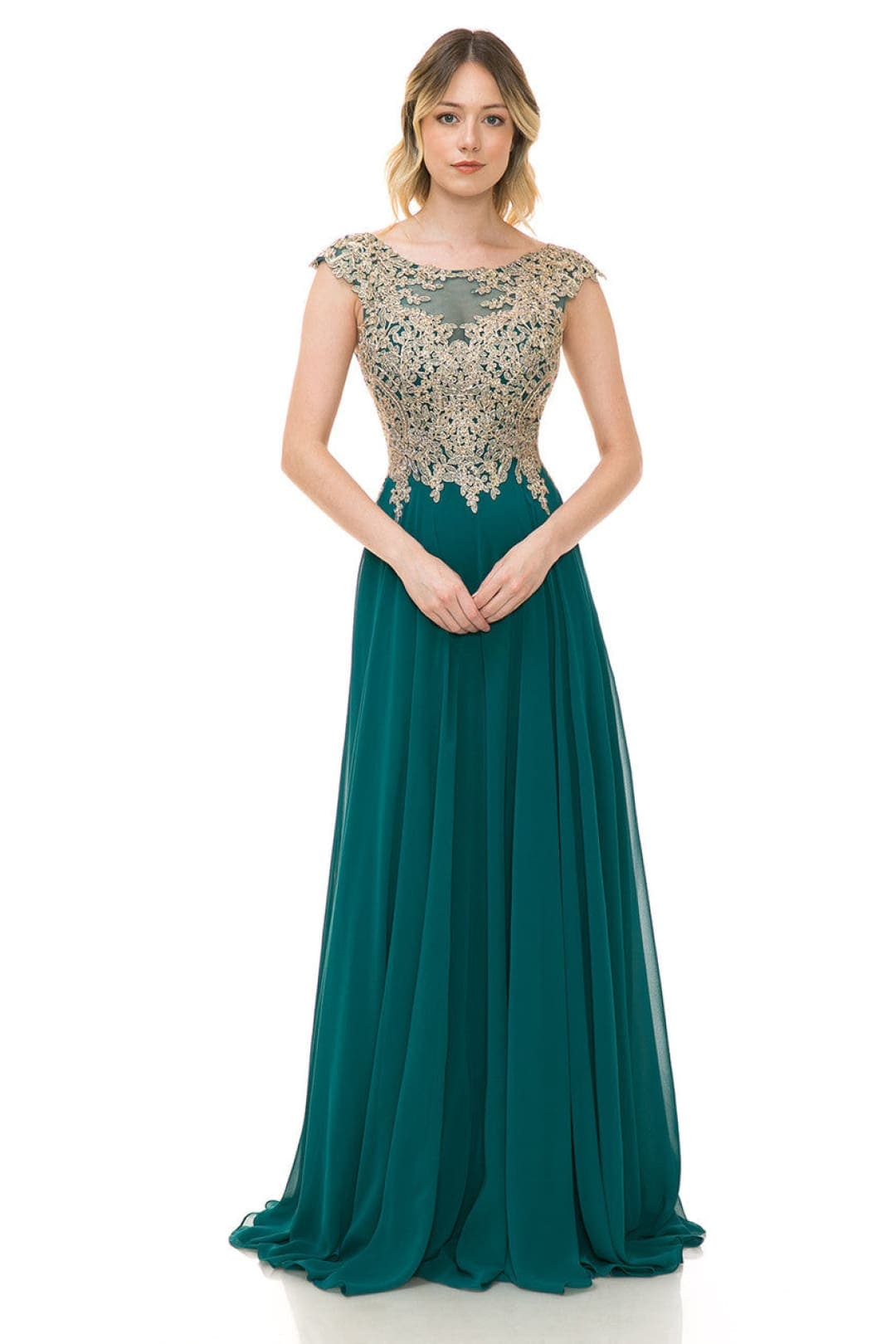 Lenovia 8123 Embroidered Chiffon Mother of Bride Gown-New Collection