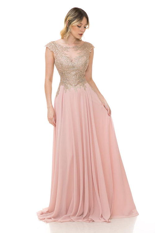 Lenovia 8123 Embroidered Chiffon Mother of Bride Gown-New Collection