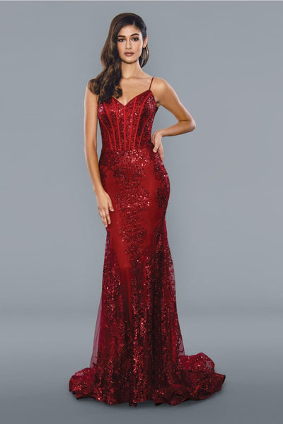 Lipstick Prom Dress Mermaid Formal Evening Gown Stella Couture 21066