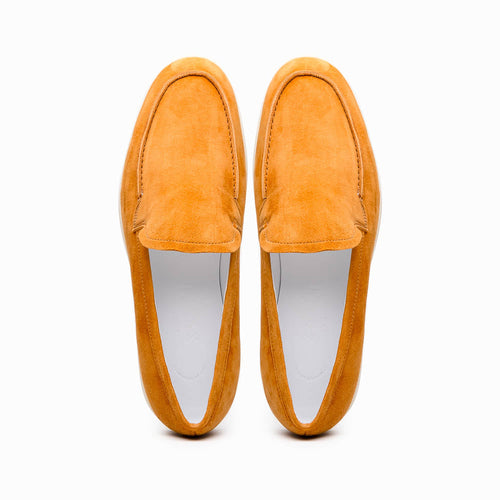 Zelli Livorno Sueded Goatskin Loafer in Cognac | Casual Slip-On Shoe