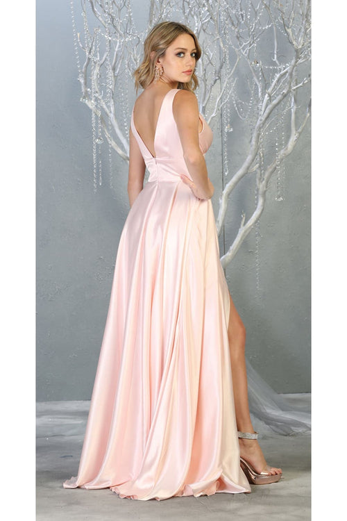 May Queen MQ1723 Long Bridesmaids Dress Maxi Sleeveless Wedding Guest Gown