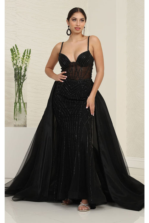 Long Evening Dress Sweetheart Beaded Gala Gown By Royal Queen RQ8126