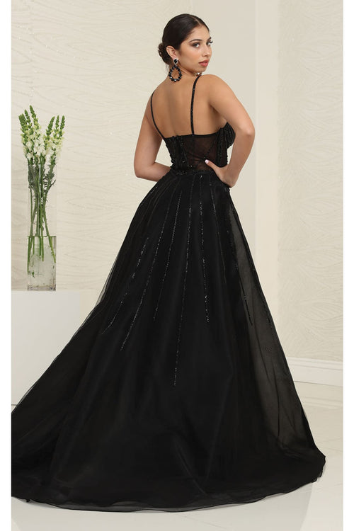 Long Evening Dress Sweetheart Beaded Gala Gown By Royal Queen RQ8126