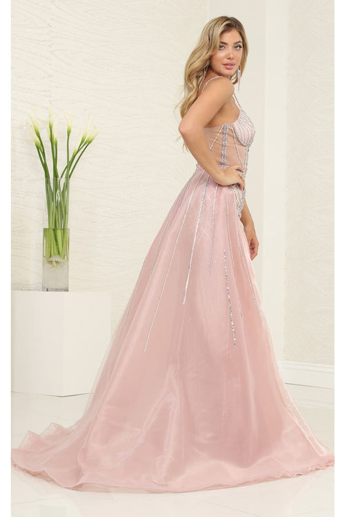 Long Evening Dress Sweetheart Beaded Gala Gown By Royal Queen RQ8126