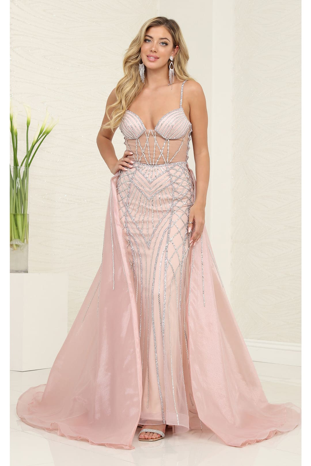 Long Evening Dress Sweetheart Beaded Gala Gown By Royal Queen RQ8126