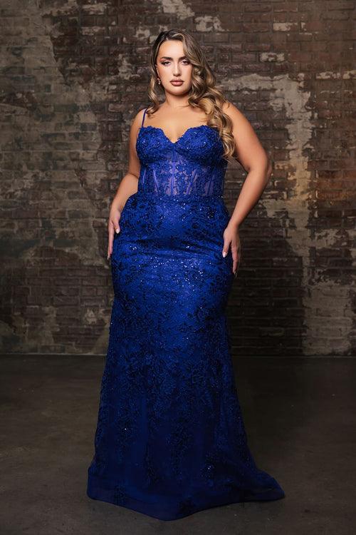 Long Gala Dress Sweetheart Mermaid Sequin Gown By Royal Queen RQ8138