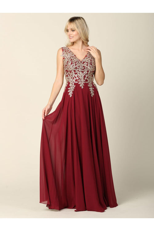 Eva USA 5233 Long Mother of the Bride Chiffon Formal Dress