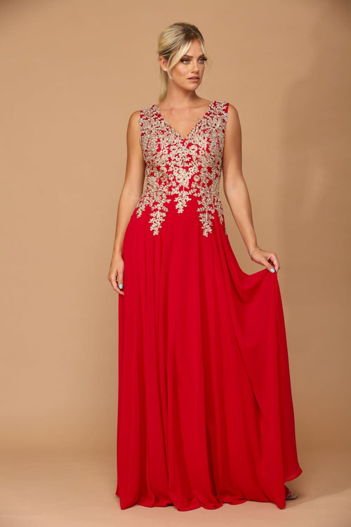 Eva USA 5233 Long Mother of the Bride Chiffon Formal Dress