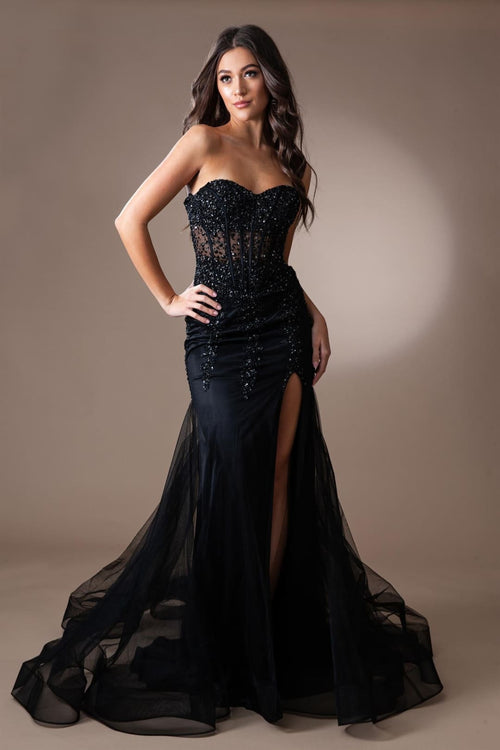 Long Pageant Dress Sweetheart Mermaid Gown By Amelia Couture 7051