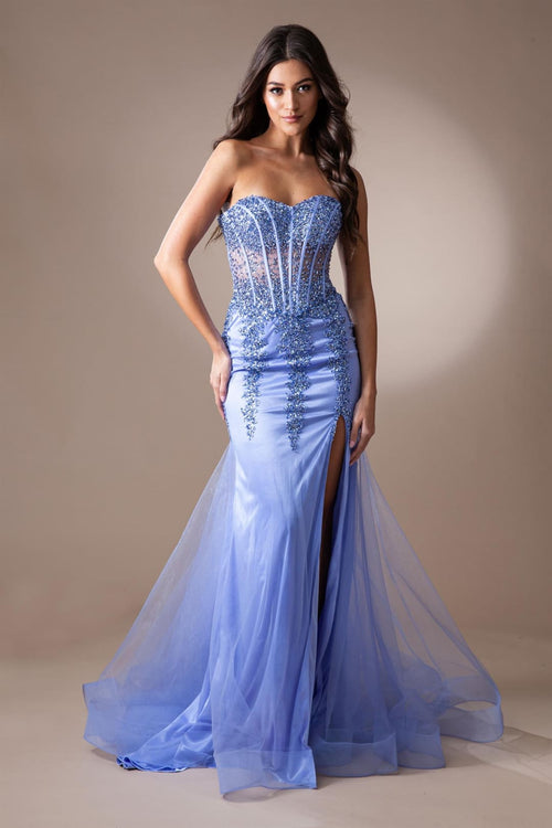 Long Pageant Dress Sweetheart Mermaid Gown By Amelia Couture 7051