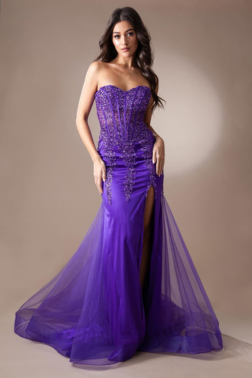 Long Pageant Dress Sweetheart Mermaid Gown By Amelia Couture 7051