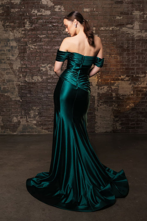 Long Prom Dress Ruched Mermaid Sleeveless Gown By Royal Queen RQ8189