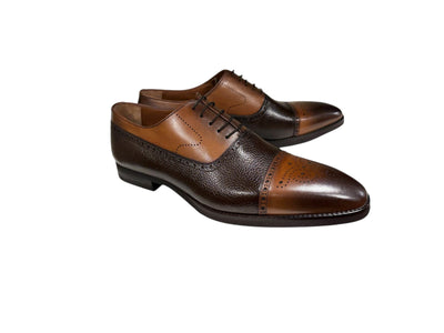 P0005225 -Lord -Two Tone Lace up-Brown+Tan