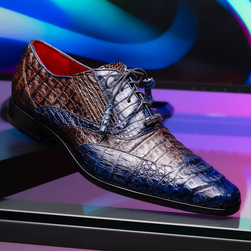 Marco Di Milano Luciano - Navy Brown Leather Loafer