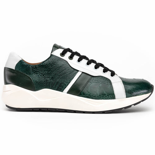 Marco Di Milano Lyon - Green & White Leather Loafers