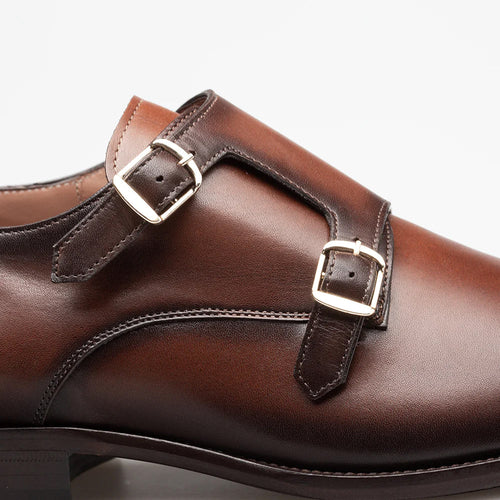 Mezlan Actore Double Monk Strap Chocolate (21151)