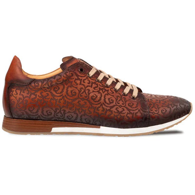 Mezlan Portico Laser-Print Sneaker Cognac / Rust (21577)