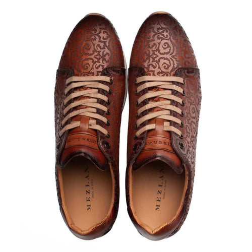 Mezlan Portico Laser-Print Sneaker Cognac / Rust (21577)
