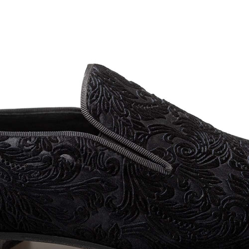 Mezlan Travolta Velvet Formal Loafer Black (21578)
