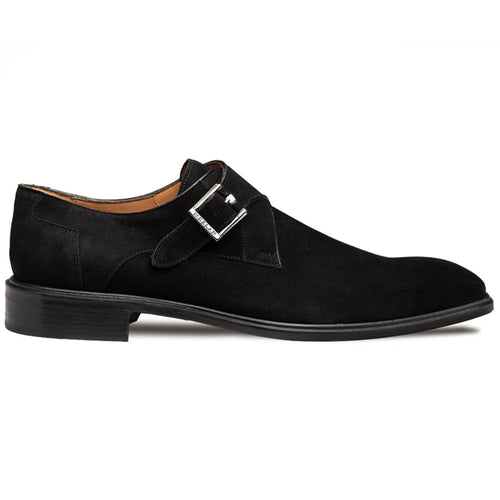 Mezlan Albini Suede Monk strap - Black