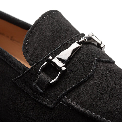 Mezlan Bracco Suede Loafer - Ornament Detail