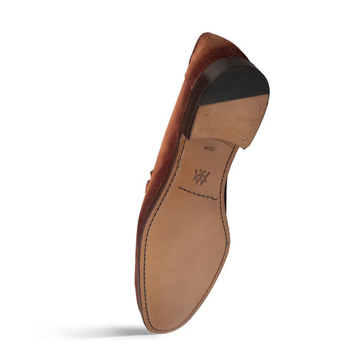 Mezlan Bracco Suede Ornament Loafer Tan (21735)