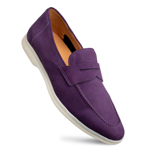 Mezlan Suede Penny Loafer: Soft Flex Moccasin