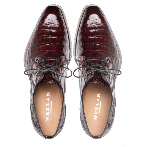 Mezlan Cratos Crocodile Derby - Luxury Leather Dress Shoe