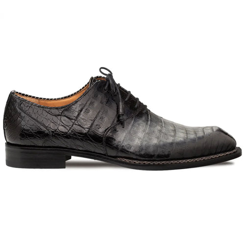 Mezlan Westside Two-Tone Crocodile Oxford Pearl Grey / Black (50172-F)