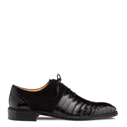 Mezlan Alligator Suede Oxford - Luxury Men's Dress Shoe