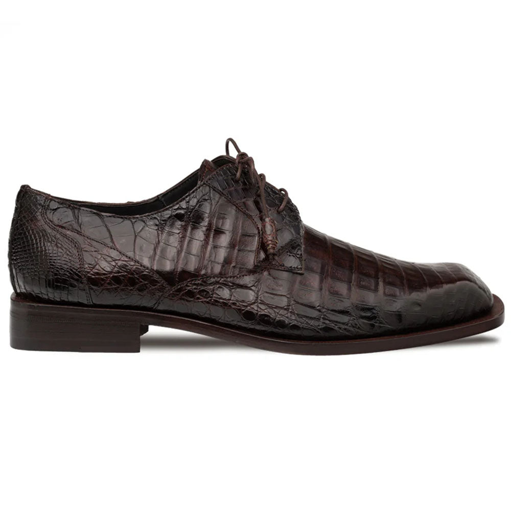 Mezlan Ugo Crocodile Square Toe Lace Up Derby Brown (50200-F) – SuitUSA