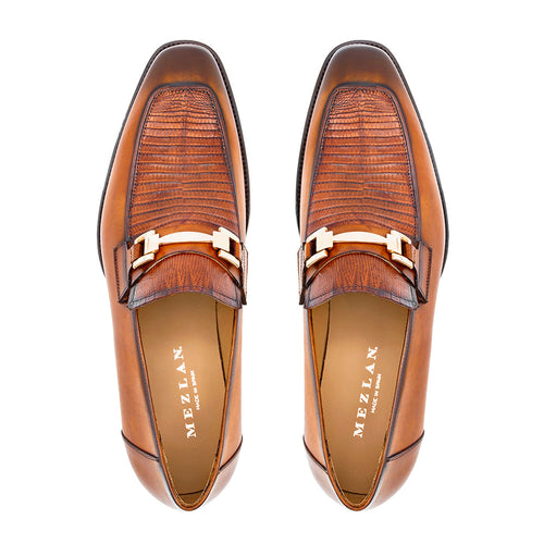 Mezlan Lizard Calf Ornament Slip-On - Luxury Men's Loafer