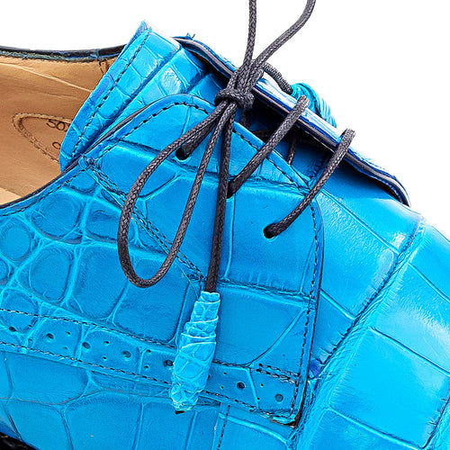 Mezlan Alligator Derby: Luxury Plain Toe Shoes