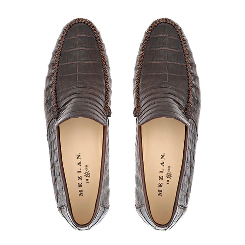 Mezlan Crocodile Moccasin - Luxury Exotic Leather Loafer