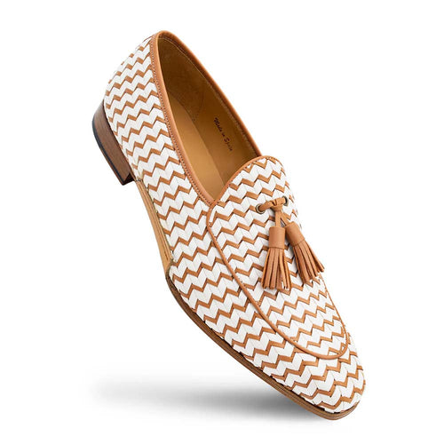 Mezlan Woven Tassel Leather Loafer