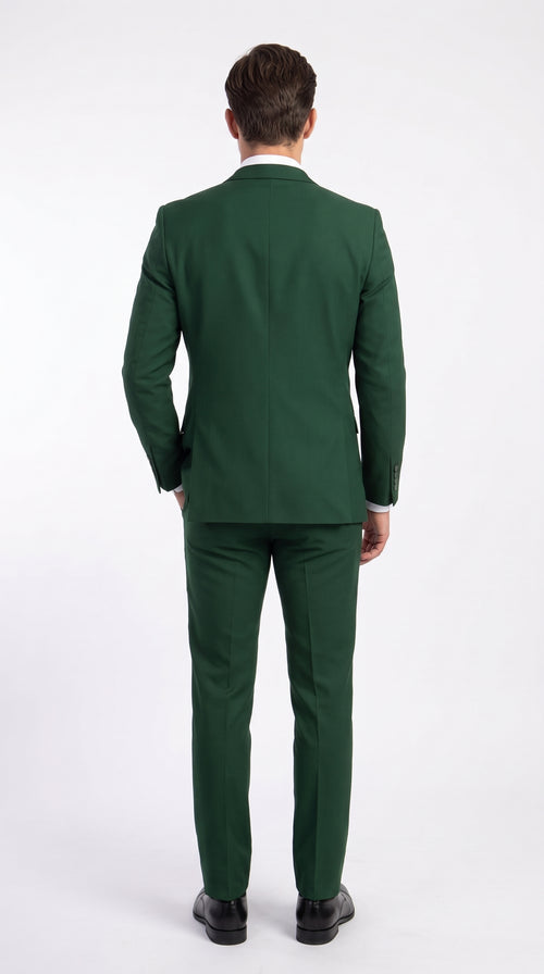 Men’s Emerald Green Suit – 2 Button Wedding Suit for Groom, Groomsmen, Prom & Formal Events