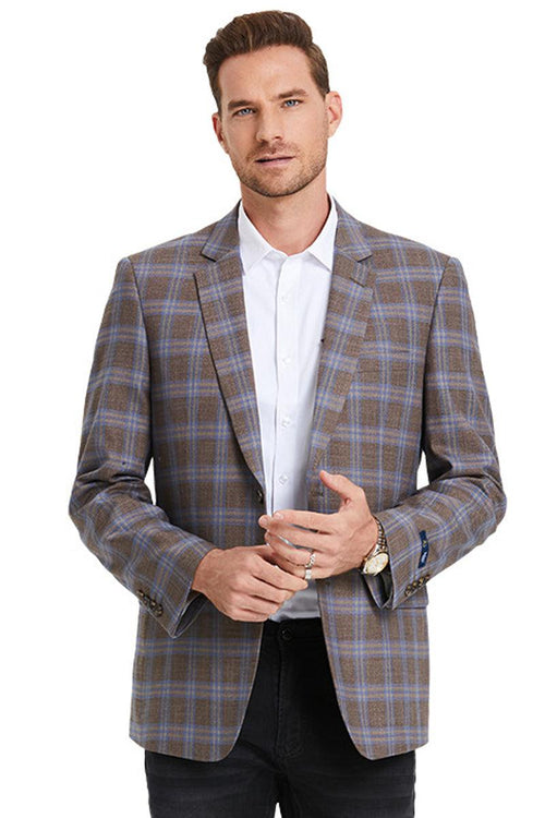 Man
"Tazio Man Men's Two-Btn. Sport Coat in Dark Camel Bronze - Business Casual" - Elegant Mensattire