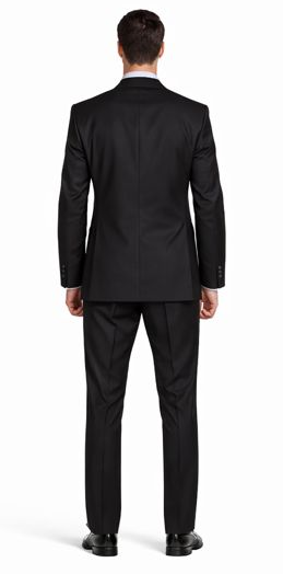 Mantoni Black or Gray 2-Button Slim or Modern Fit Suit by Usamensoutlet