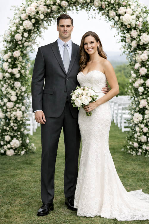 Mantoni Black or Gray 2-Button Slim or Modern Fit Suit