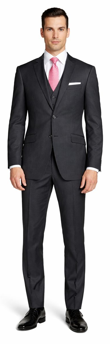 Mantoni Charcoal Two-button Wool Suit – SuitUSA