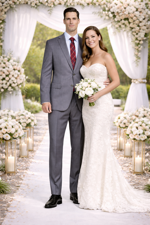 Mantoni Gray Two-button Super Wool Suit