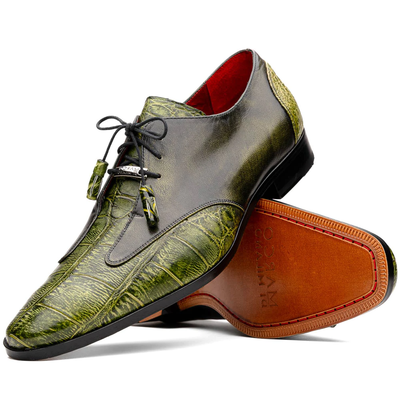 Marco Di Milano Anzio: Rustic Green Leather Loafers