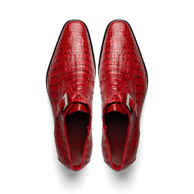 Marco Di Milano Mens Red Caiman Gator Dress Shoes Rovigo