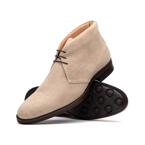 Zelli Marco Italian Suede Chukka Boots in Sand | Luxury Comfort