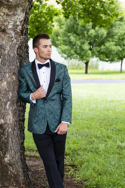 Aries Oasis Paisley Shawl Tuxedo Jacket (Separates) by Mark of Distinction