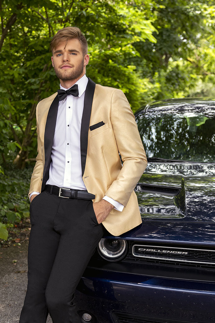 Starlight Gold Metallic Shawl Tuxedo Jacket (Separates) by Mark of Distinction