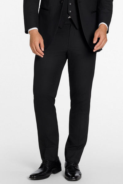 Metro Black Luxury Wool Blend Suit Pants by Mark of Distinction