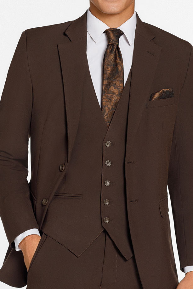 Chocolate Metro Vest by Mark of Distinction – SuitUSA