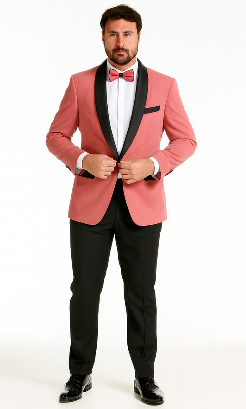 Mauve Velvet Tuxedo Jacket with Shawl Lapel β Slim Fit