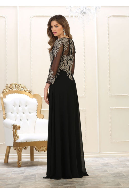 Plus Size Long Evening Gown Maxi Formal Dress for Women By May Queen MQ1549
